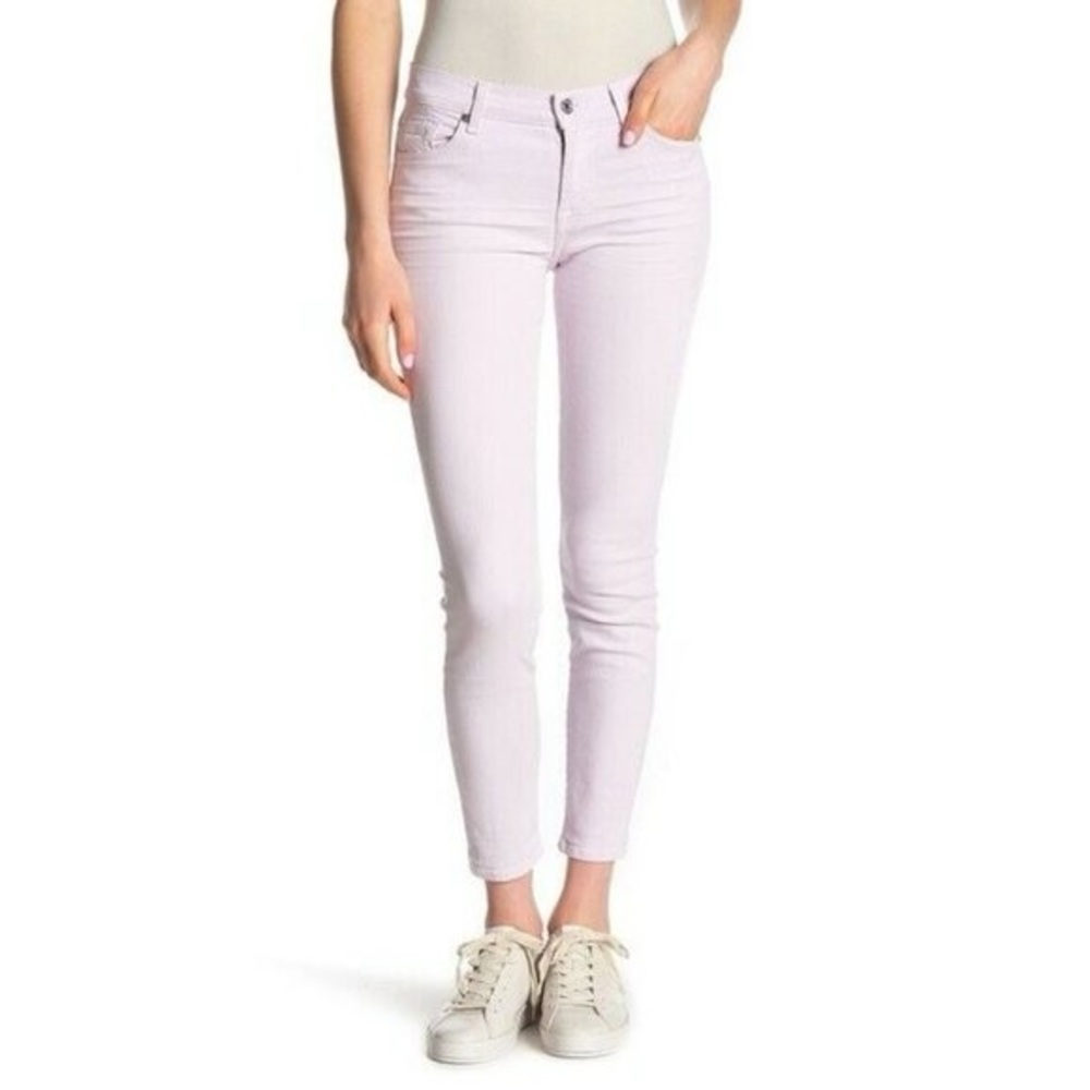 7 For All Mankind Ankle Genevieve Light Lilac Denim Women’s Skinny Jeans✨